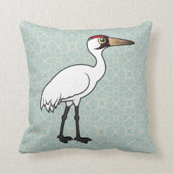 Birdorable Whooping Crane Cotton Throw Pillow