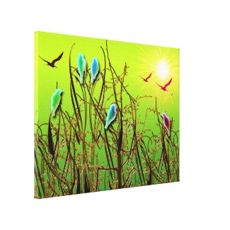 Birds2 Stretched Canvas Print