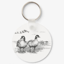 Birds / Aleutian Canada Geese keychains