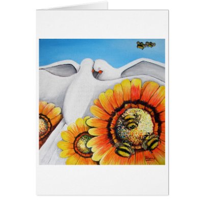 Birds and Bees Card by Lynzart
