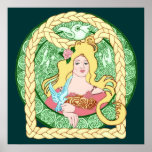 Birds and Braids Celtic Poster