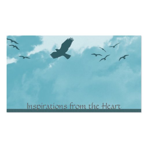 birds and clouds business card template (front side)