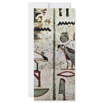 Birds And Hieroglyphs By Maler Der Grabkammer Des Rack Card by Artcollection