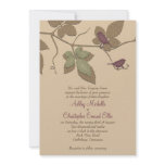 Birds and Leaves Fall Wedding Invitation