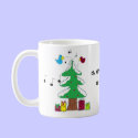 Birds and Musical Notes Christmas mug by seashell2 Birds and Musical Notes Christmas mug