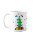 Birds and Musical Notes Christmas mug by seashell2 Birds and Musical Notes Christmas mug