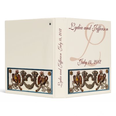 Birds and Shells Vintage Wedding Planner 3 Ring Binder by OddballAffairs