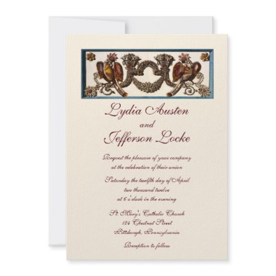 Birds and Shells Wedding Invitation