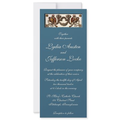 Birds and Shells Wedding Invitation