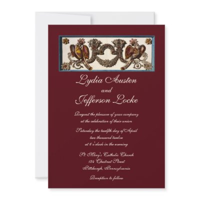 Birds and Shells Wedding Invitation