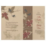 Birds and Vines Fall Wedding Program flyers