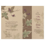 Birds and Vines Fall Wedding Program flyers
