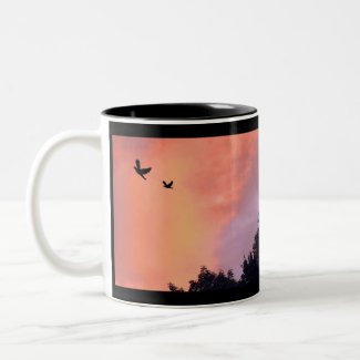 Birds at Sunset Coffee Mugs