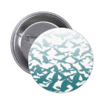 Birds blue pinback button