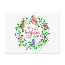BIRDS BRIGHTEN MY DAY POSTCARD