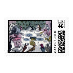 Birds Dinner Party Postage Stamps