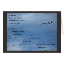 birds do not dwell card