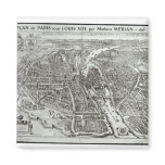 Bird's Eye Plan of Paris, 1615 Fridge Magnets