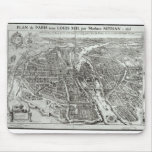 Bird's Eye Plan of Paris, 1615 Mousepads