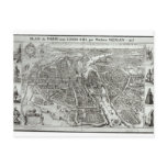Bird's Eye Plan of Paris, 1615 Postcards