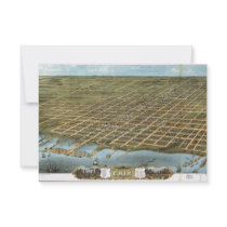 Bird's Eye View City of Erie Pennsylvania 1870 Invite