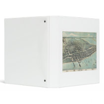 Bird's Eye View Map of Corpus Christi Texas 1887 Binders