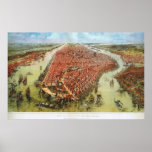 Bird's Eye View of Manhattan, Bachmann 1865 Print 