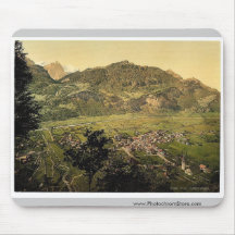 Bird's-eye-view of Meiringen, Bernese Oberland, Sw Mousepads