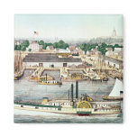 Bird's Eye View of Sixth Street Wharf Magnet