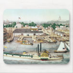 Bird's Eye View of Sixth Street Wharf Mousepad
