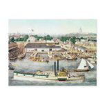 Bird's Eye View of Sixth Street Wharf Postcards