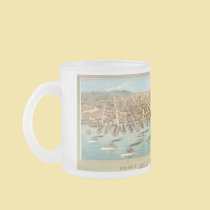 Bird's-eye View of the Fleet in San Francisco Bay, mugs