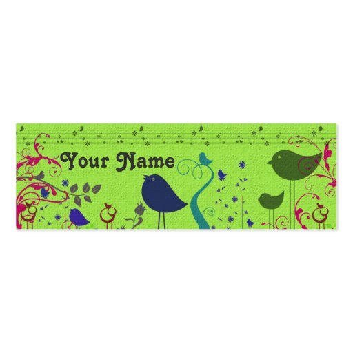 Birds Gift Enclosure Card Business Card Templates (front side)