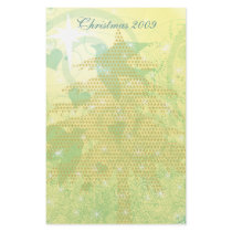 Birds & Gold Christmas Tree with Stars Stationery