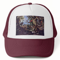 Birds In A Landscape By Roelant Savery Mesh Hat