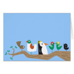 Birds in a Tree Greeting Cards