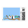 Birds in a Tree Postage Stamp