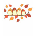 Birds in Autumn t-shirts