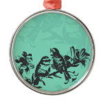 Birds in Double Silhouette Christmas Ornament