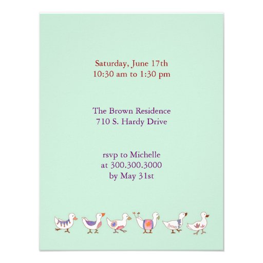 Birds in FlowerLand Kids Birthday Party Invitation