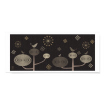 "Birds In Love" Black Print by Yoshika "Birds In Love" Black Print