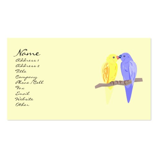 Birds in Love Business Cards