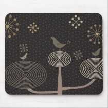 Birds In Love Design3 Black Mousepad