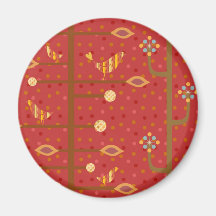 Birds In Love Design4 Red2 Magnet