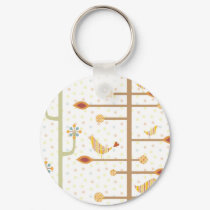 Birds In Love Design 4 White2 Botton keychains
