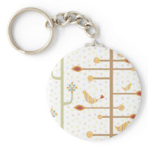 Birds In Love Design 4 White2 Botton keychains
