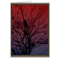 Birds in Tree at Dusk cards