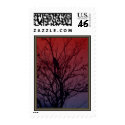 Birds in Tree at Dusk postage