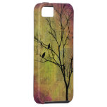 Birds in Tree Silhouette iPhone 5 Cases