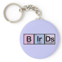 Birds made of Elements Key Chains